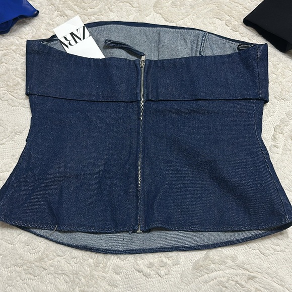 Zara strapless denim corset - Picture 2 of 6